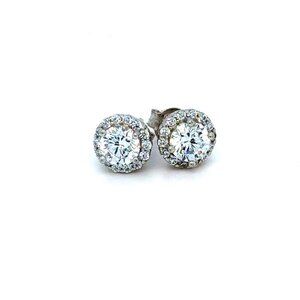 Silver 925 Cz Stud Earrings